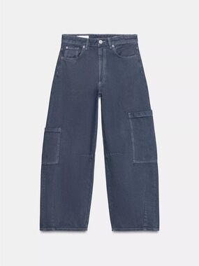 Zara Cargo Barrel Pants